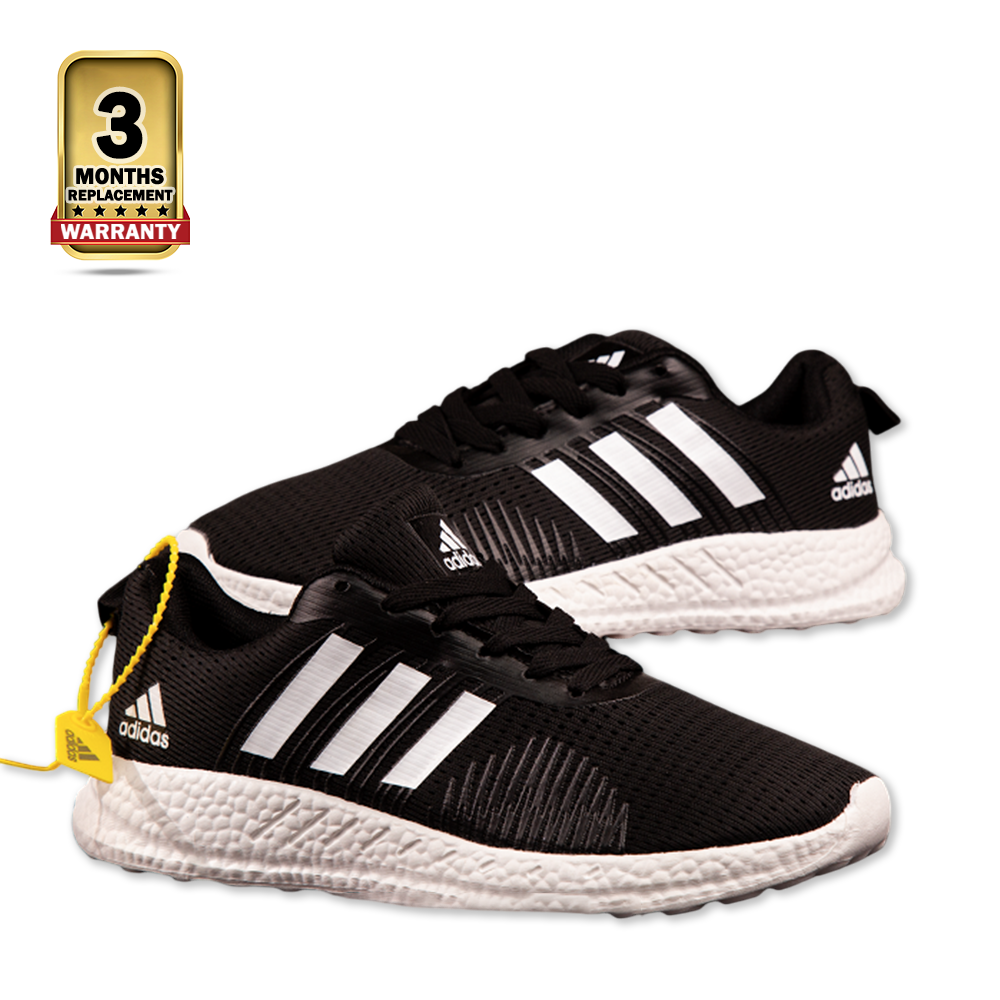 Adidas Mesh Casual Running Shoes For Men - Black - EFH-01012