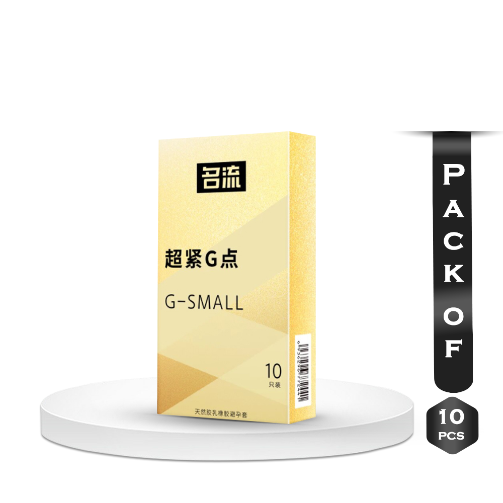 Pack of 10 Pieces G Small Super Dotted Golden Condoms