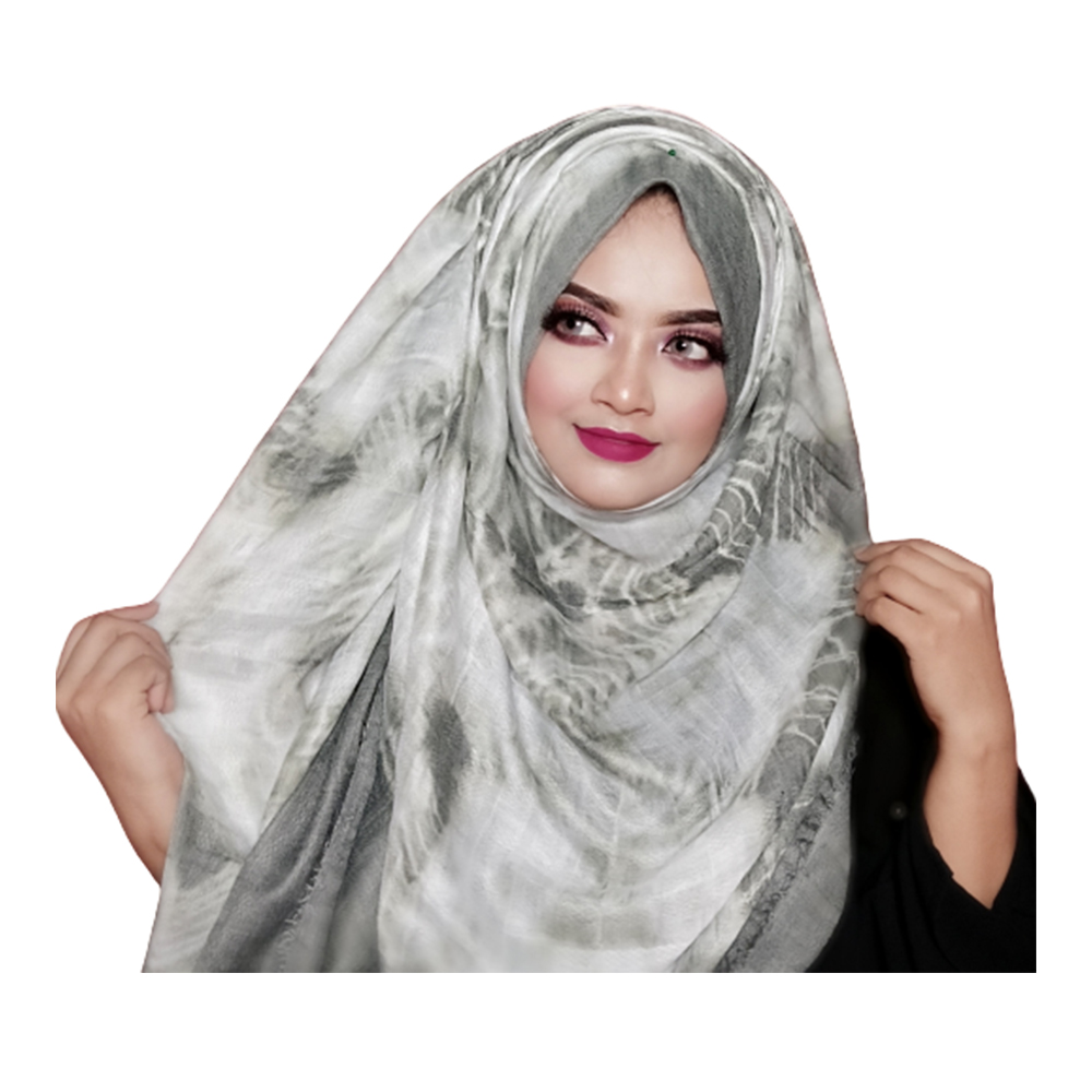 Soft Cotton Hand Dye Hijab For Women - Green