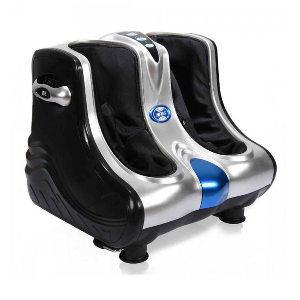 Vibration Heating Foot Calf Massager - Black and Silver