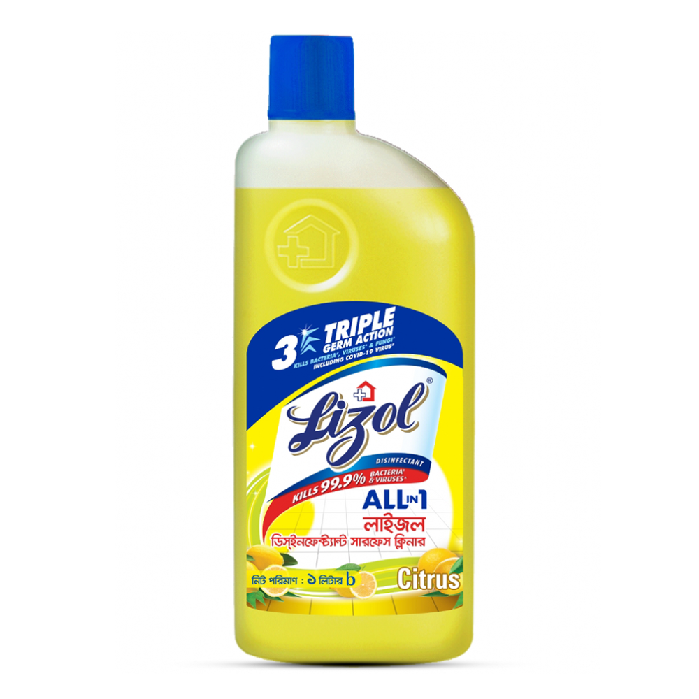 Lizol Floor Cleaner Citrus Disinfectant Surface 1 Liter Li06F