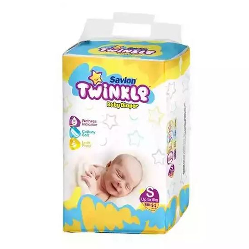 Savlon Twinkle Baby New Born Diaper Belt - Small - Up to 8 kg - 44Pcs