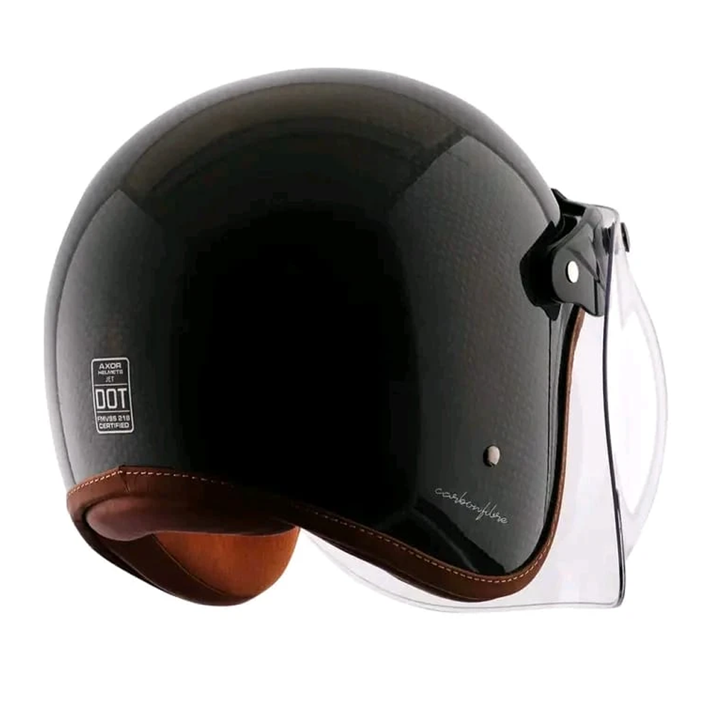 AXZOR Retro Half Face Bike Helmet - Black