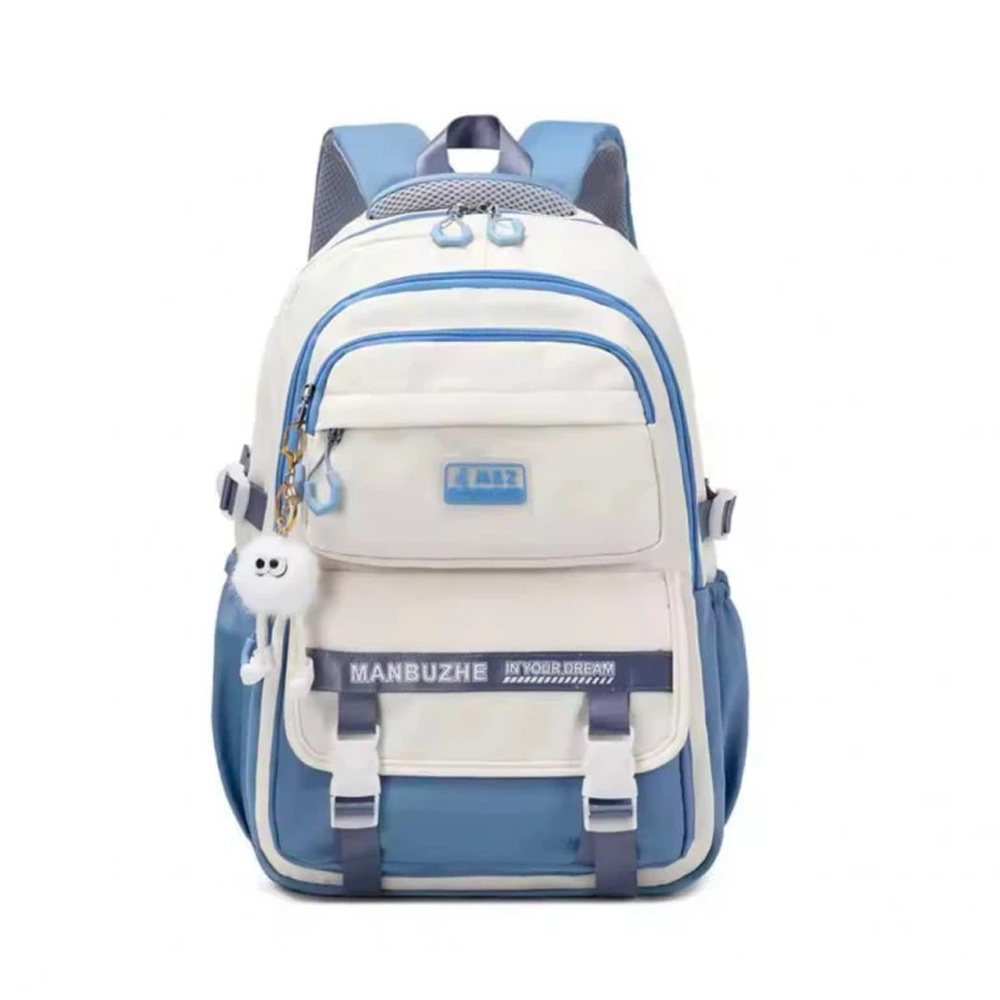 Academy Style Waterproof School Book Bag - Blue