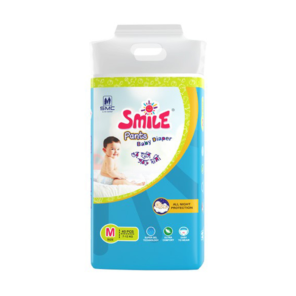 SMC Smile Baby Diaper Pants M (7-12kg) - 40 Pcs