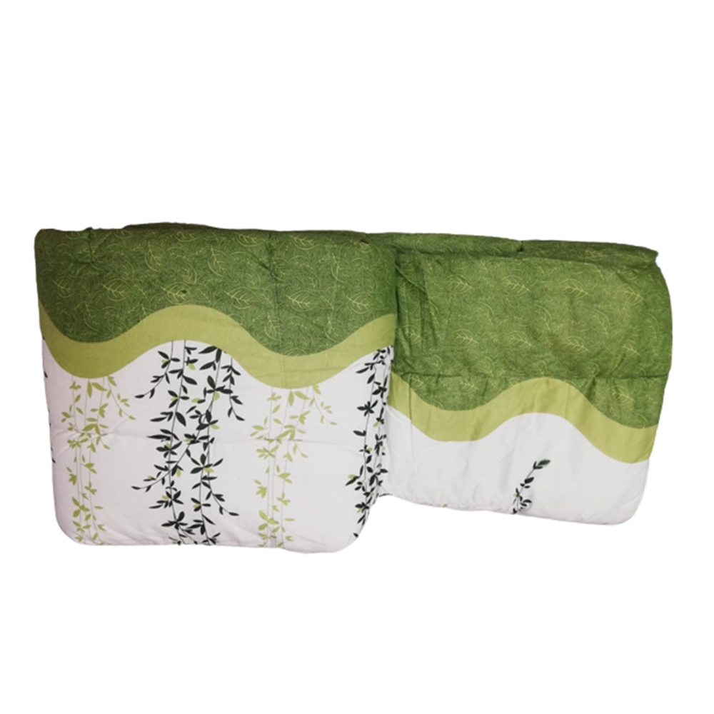 Pigment Cotton King Size Comforter - White and Green - CP-12