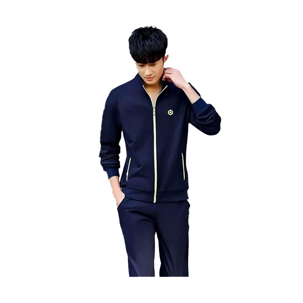 Stylish Hoodie Jacket For Men - H-30 - Navy Blue