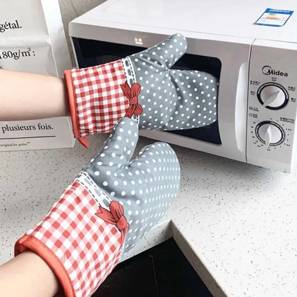 Cotton Microwave Oven Gloves - Multicolour