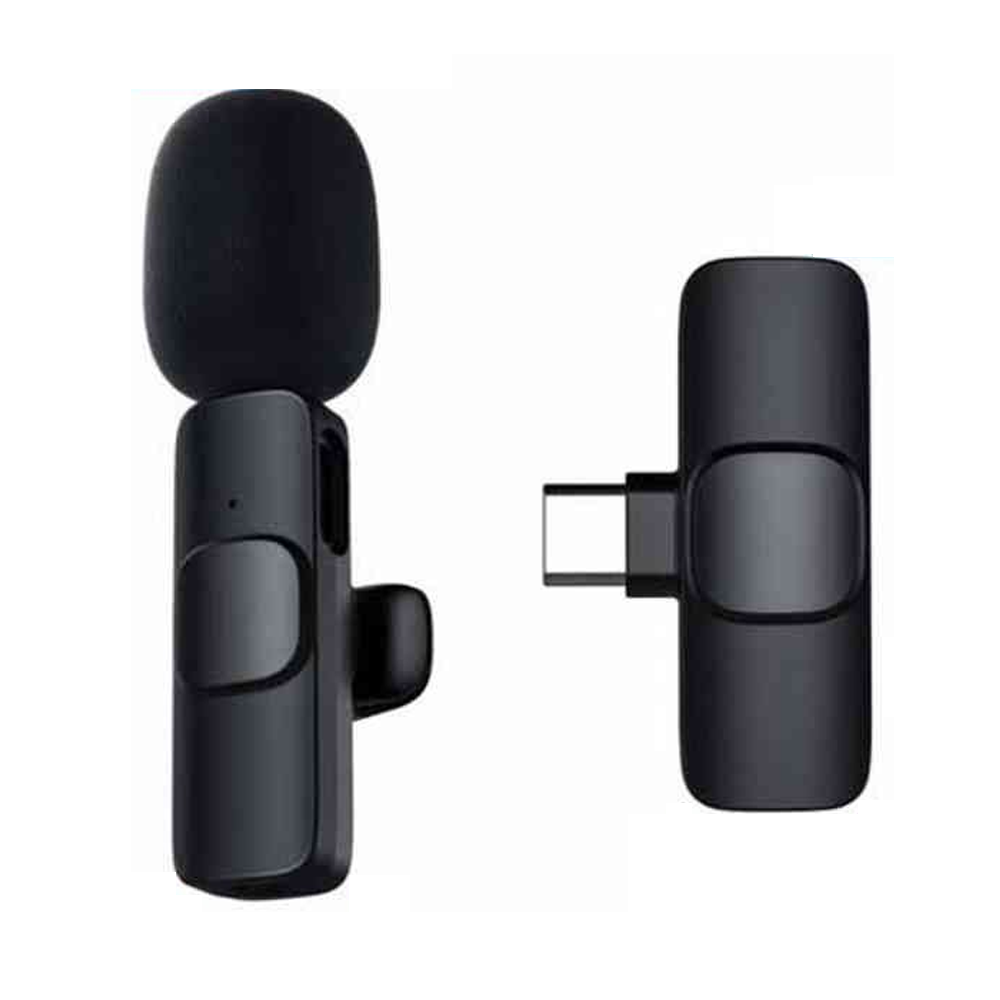 K9 Wireless Microphone Type C For iPhone and Android - Black