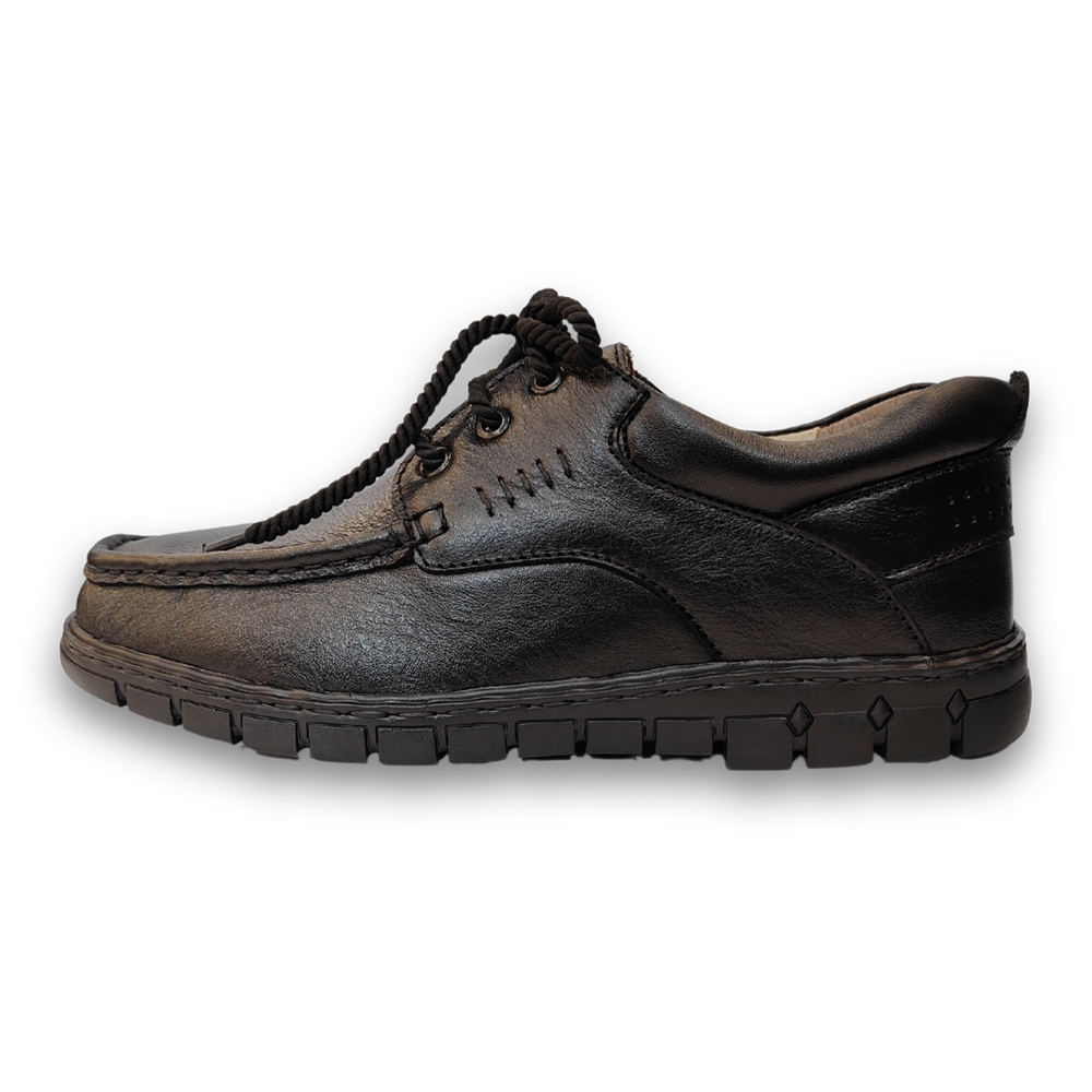 Reno Leather Casual Shoe For Men - Black - RC9033