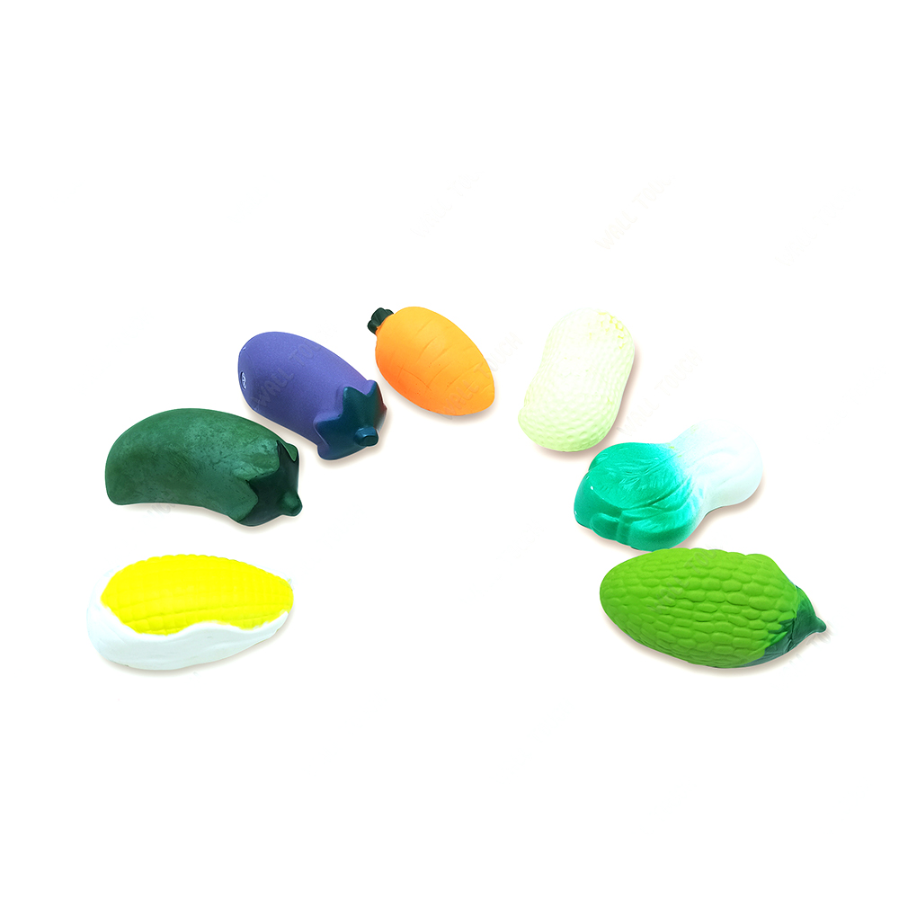 Soft Rubber Bath Play Vegetable Toys - 7 Pcs - 205948706