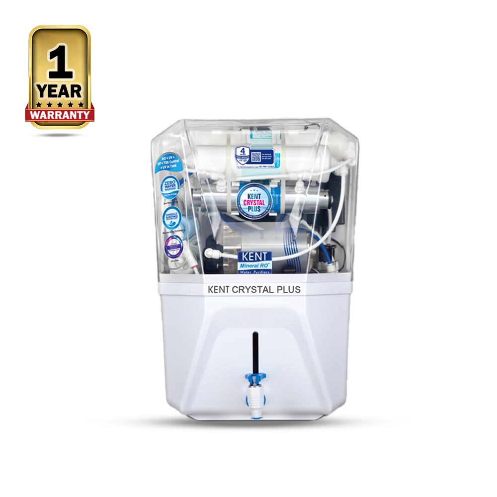 Kent Crystal Plus RO+UV+UF Water Purifier - 11 Liters - White 