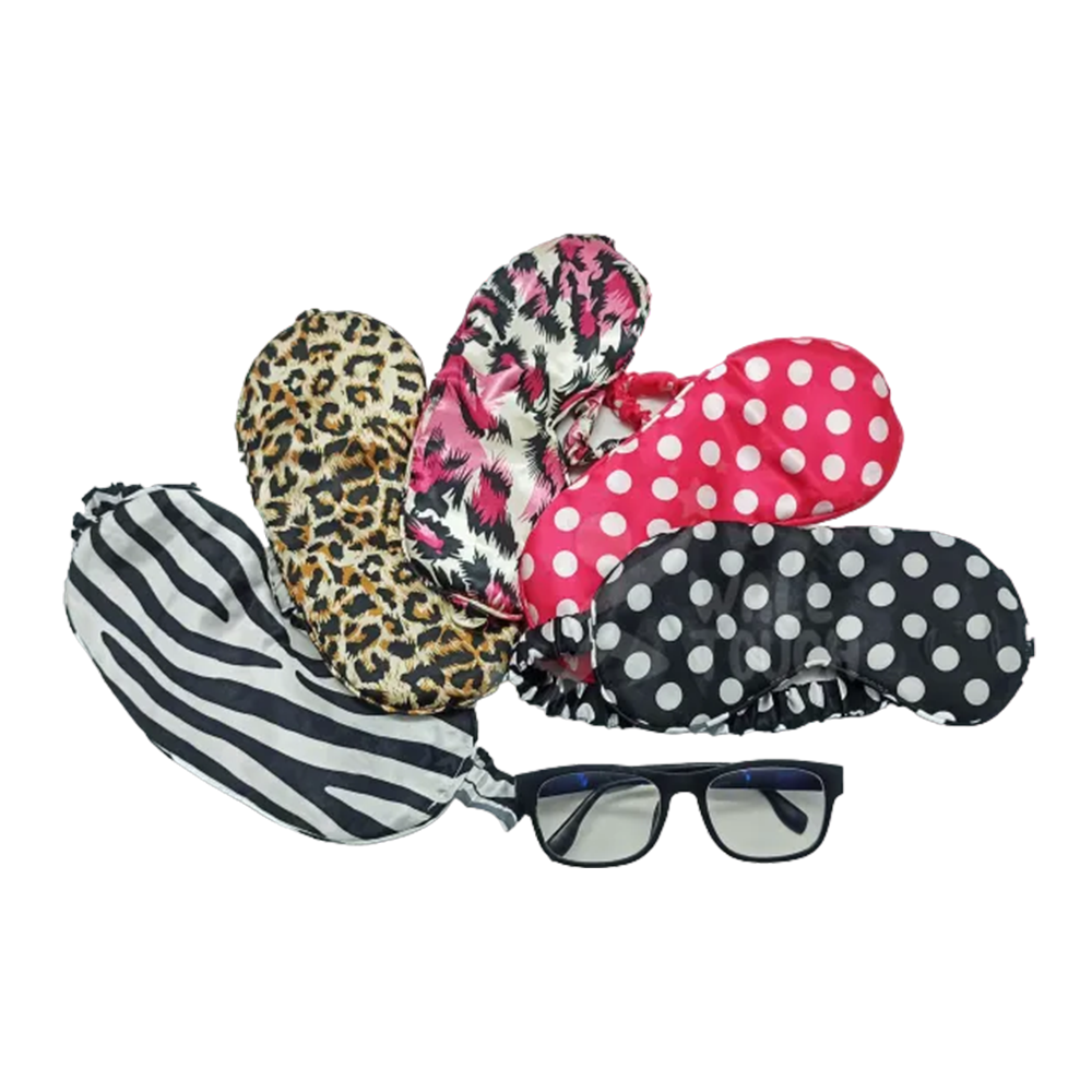 Silk Blindfold Eye Mask For Sleeping and Travelling - 5Pcs - 274450435