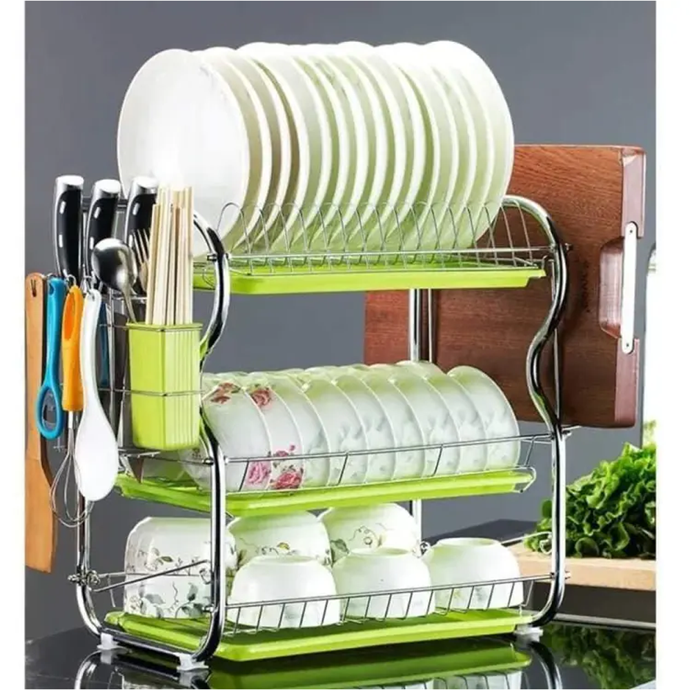 3 Layer Stainless Steel Dish Rack