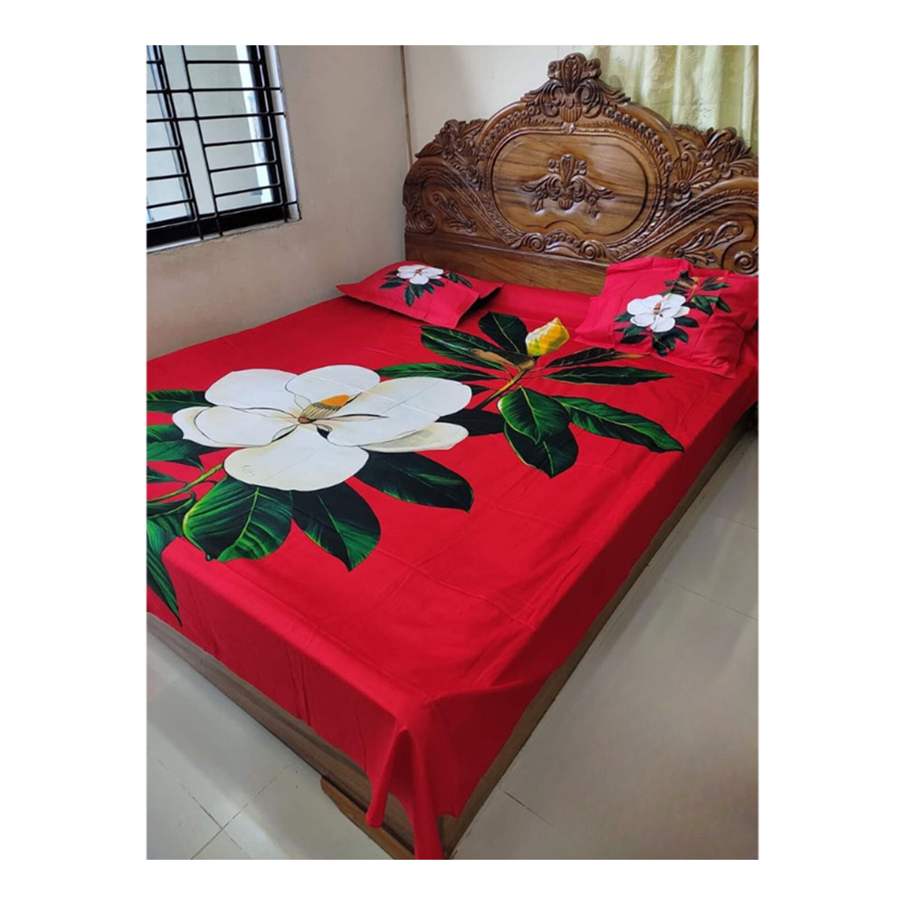 Cotton Bedsheet with Pillow Covers - king Size - 2502031