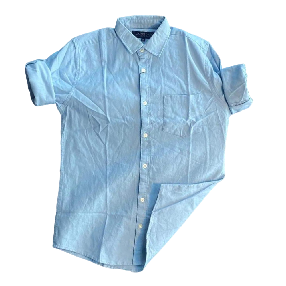 Cotton Full Sleeve Formal Shirt For Men - SRT-5005 - Light Sky Blue