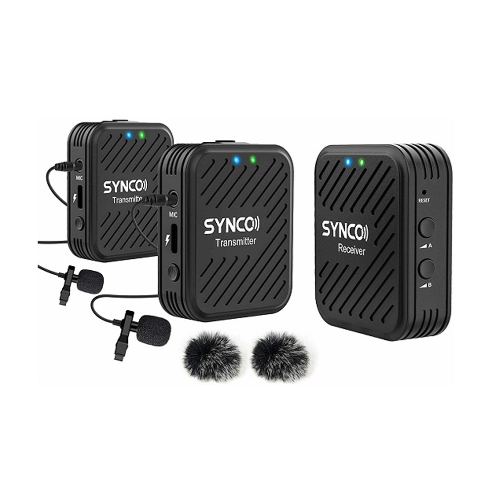 Synco WAir-G1-A2 Dual Wireless Lavalier Microphone System - Black