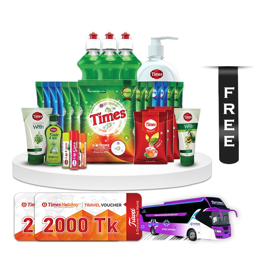 Times Single Person Smart Pack with Dhaka to Cox's Bazar Two Bus Tickets Free