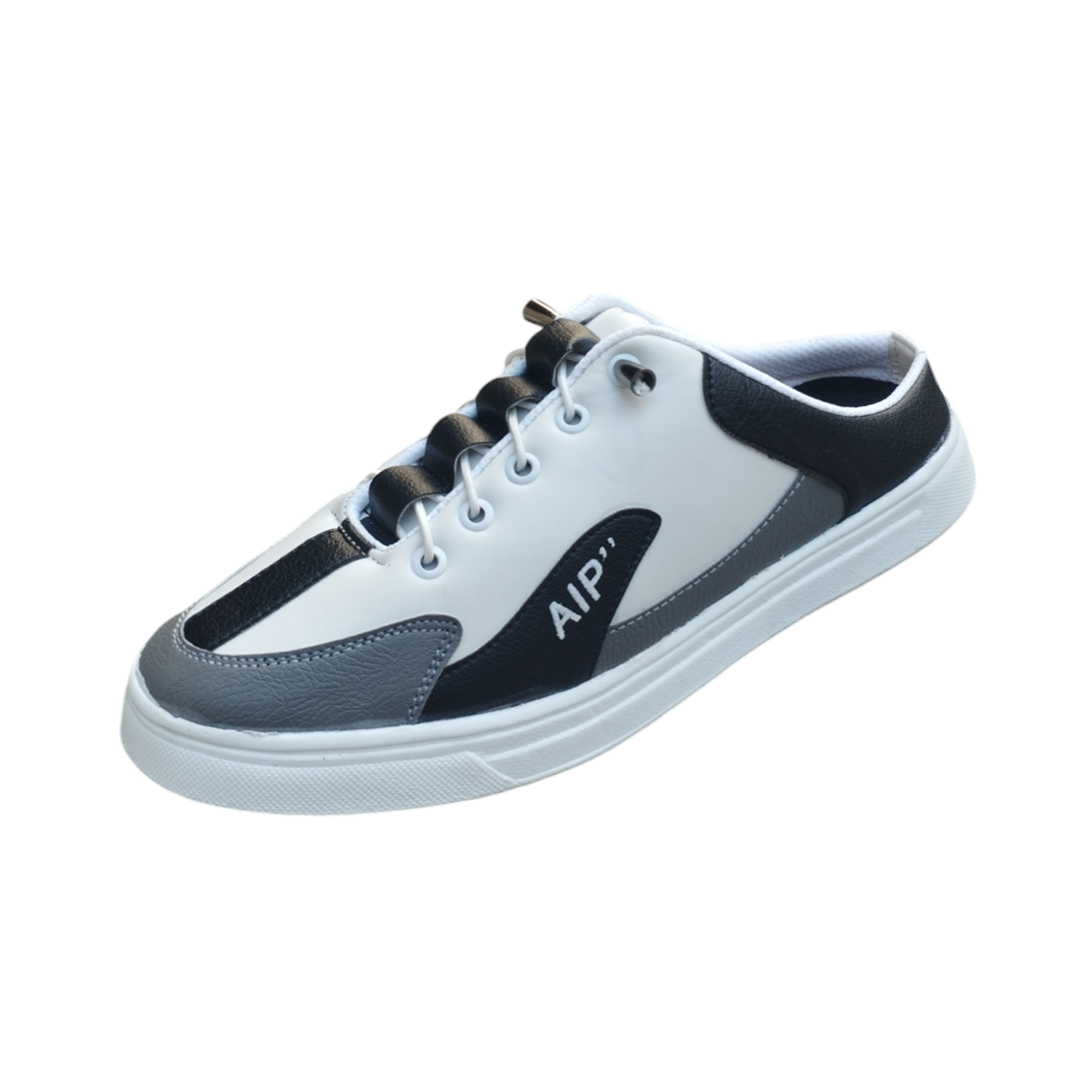 Sport Pu Leather Half Sneakers  For Men - Black - BP