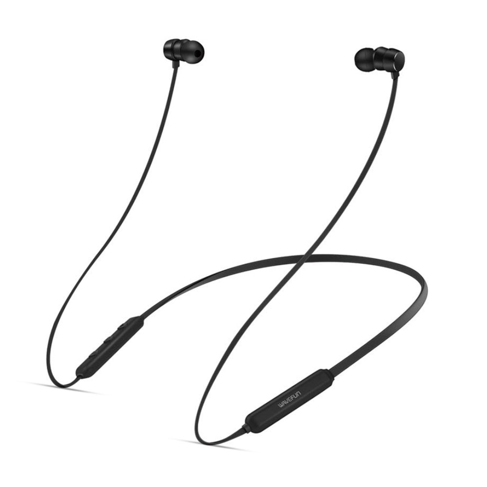 Wavefun Flex Pro Fast Charging Bluetooth Earphone Wireless Headphone - Black