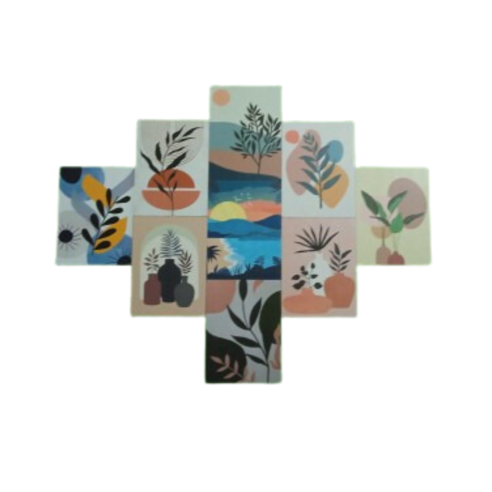 Home Decor Wallboard Decoration - 9 pcs