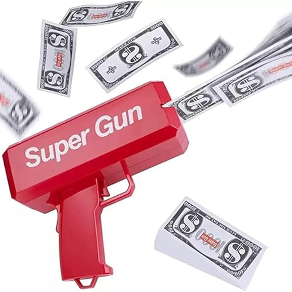 Plastic Money Gun for Party - Red