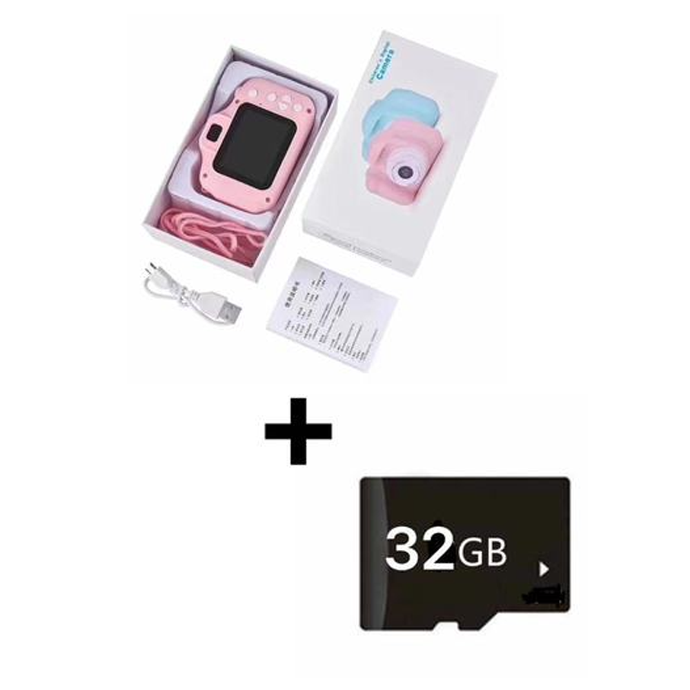 Baby Small Camera with 32GB Memory - Pink