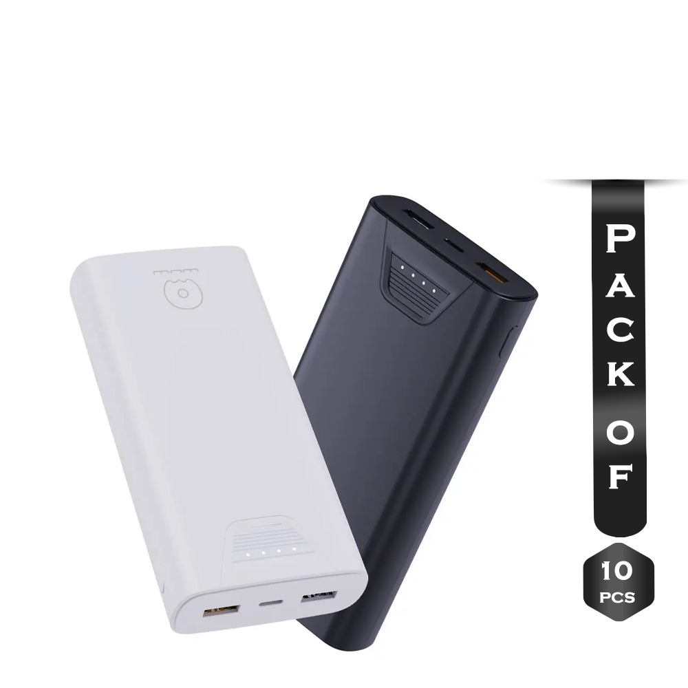 Pack of 10 Pcs Ven-Dens High Quality Power Bank - 10000 mAh