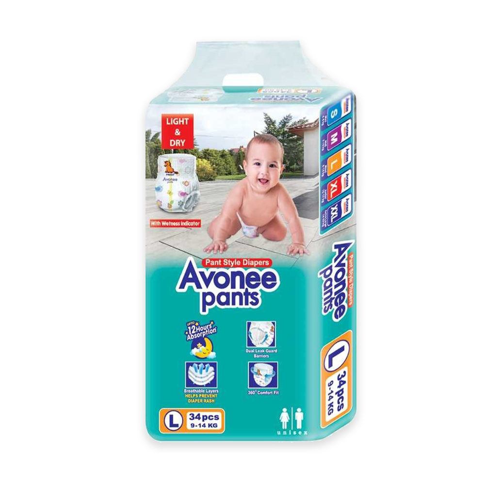 Avonee Pants Diaper - L - 9-14 kg - 34 Pcs