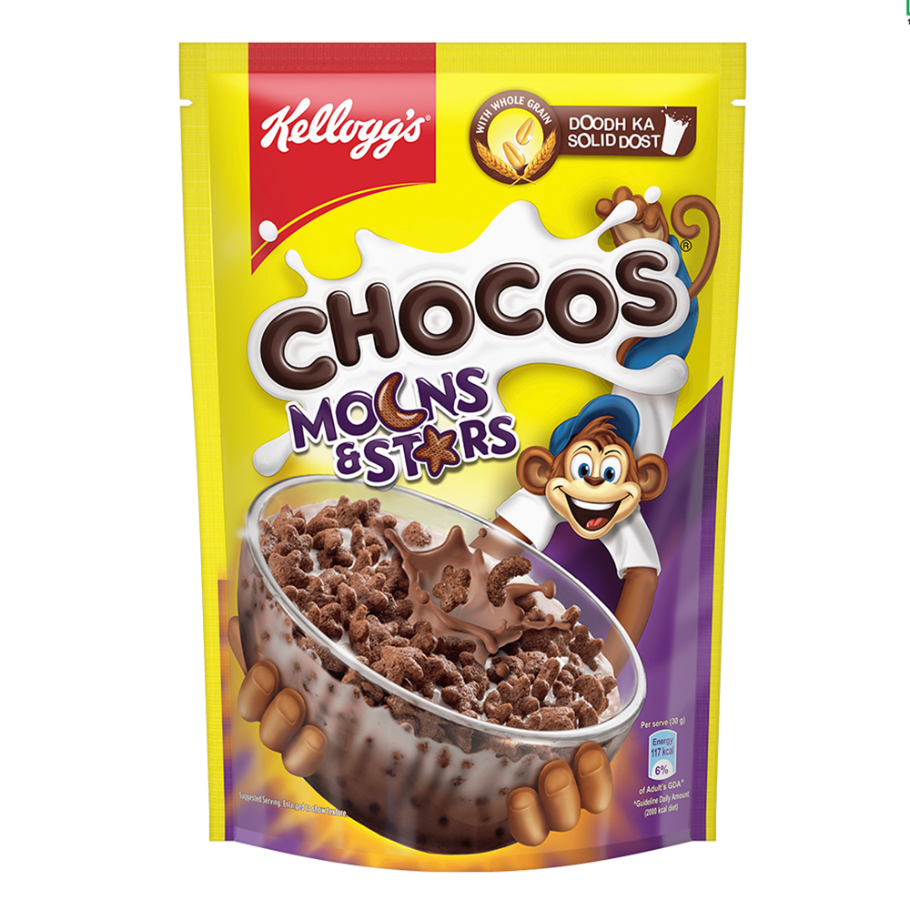 Kellogg's Chocos Moon and Stars Chocolate - 375gm - MS34