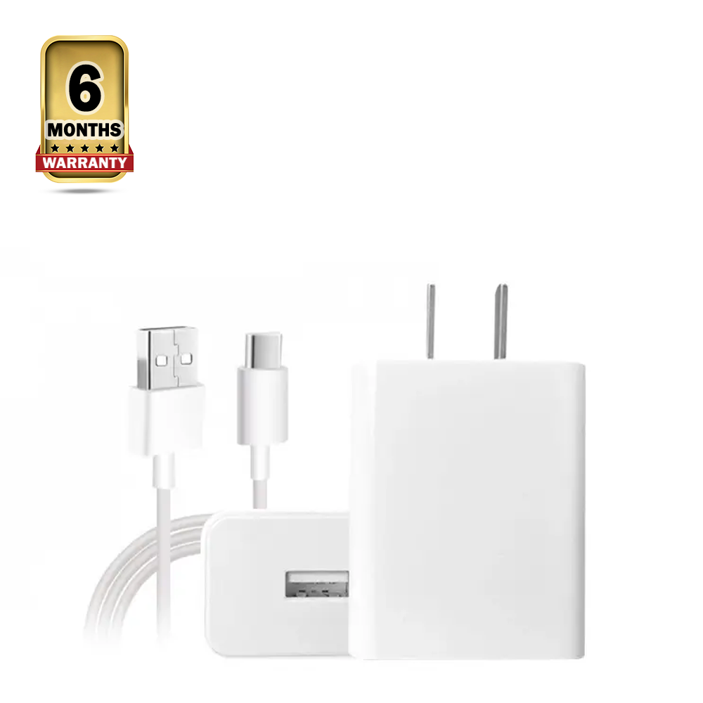 Xiaomi 3A Charger With C Type USB Cable - White