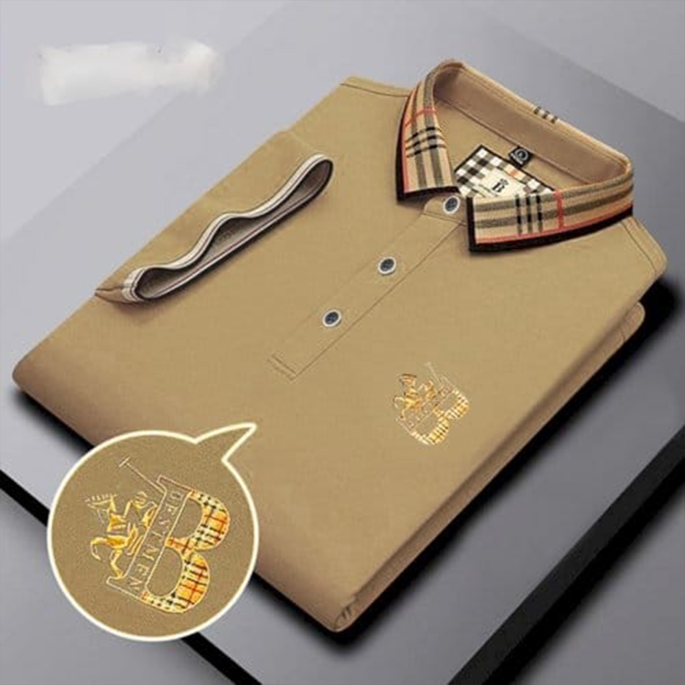 Cotton Polo Shirt For Men - Pearl - PT-H10