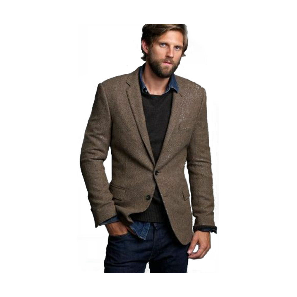Synthetic Casual Blazer For Men - BLZR-23 - Chocolate
