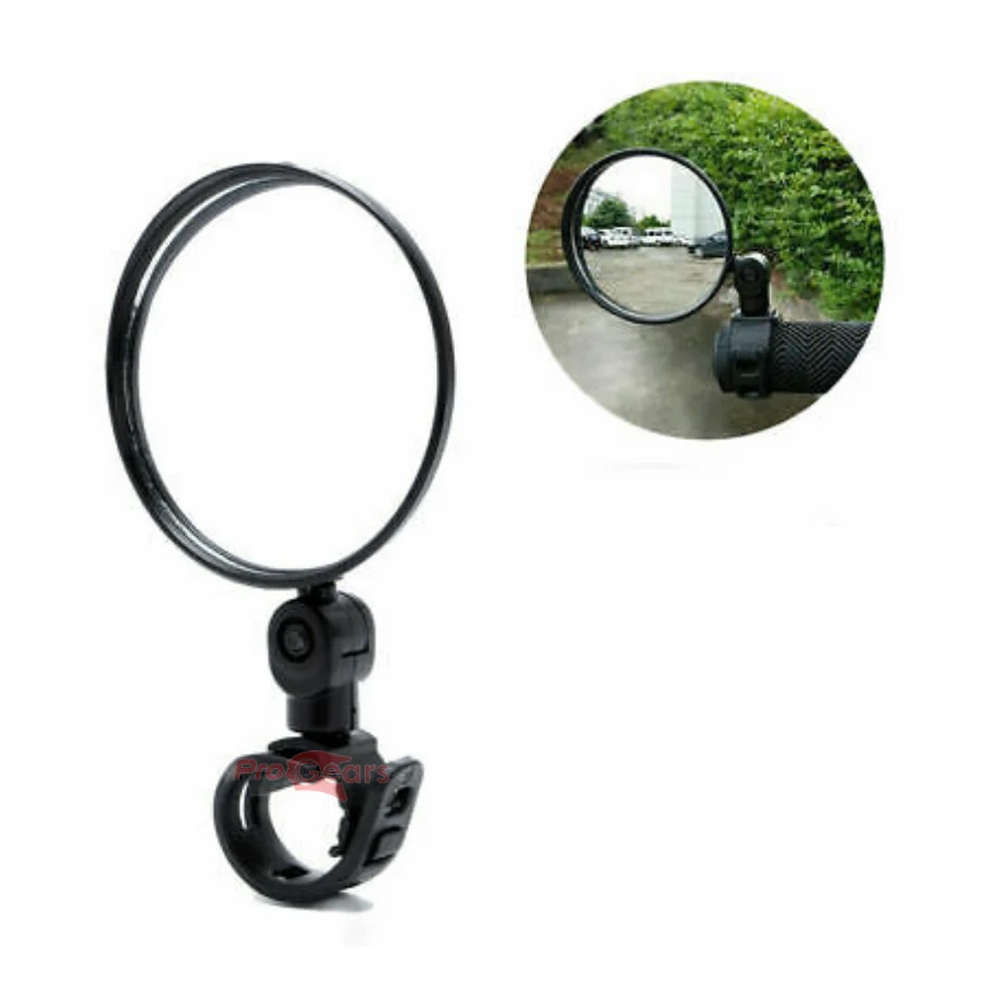 Handlebar Mini Adjustable Rearview Zoom Mirror For Bike - Black