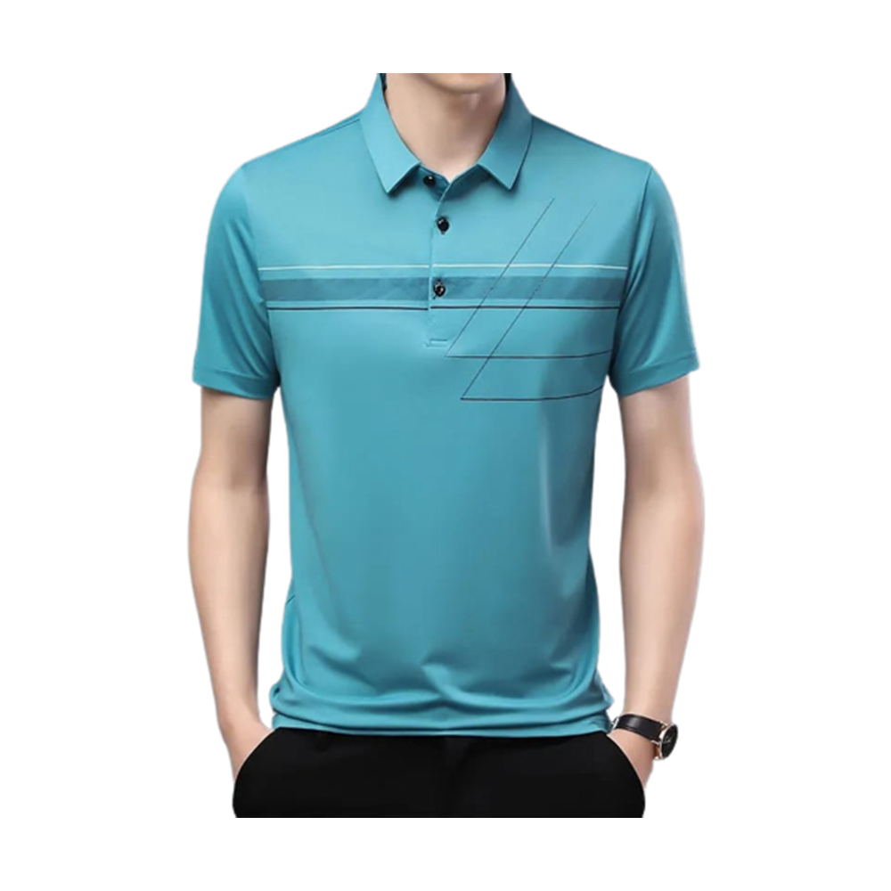 PP Jersy Sublimation Half Sleeve Polo Shirt for Men - Teal - PT-154