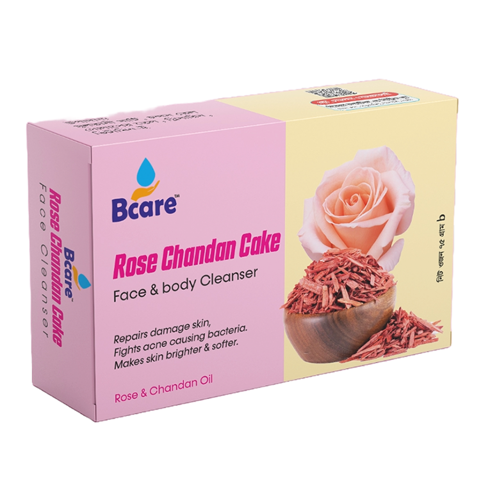 Bcare Rose Chandan Cake Cleanser - 75gm