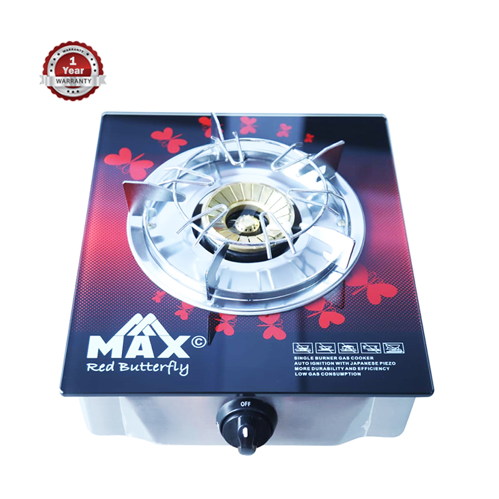 MAX MX-303 Red Butterfly Single Burner Gas Stove