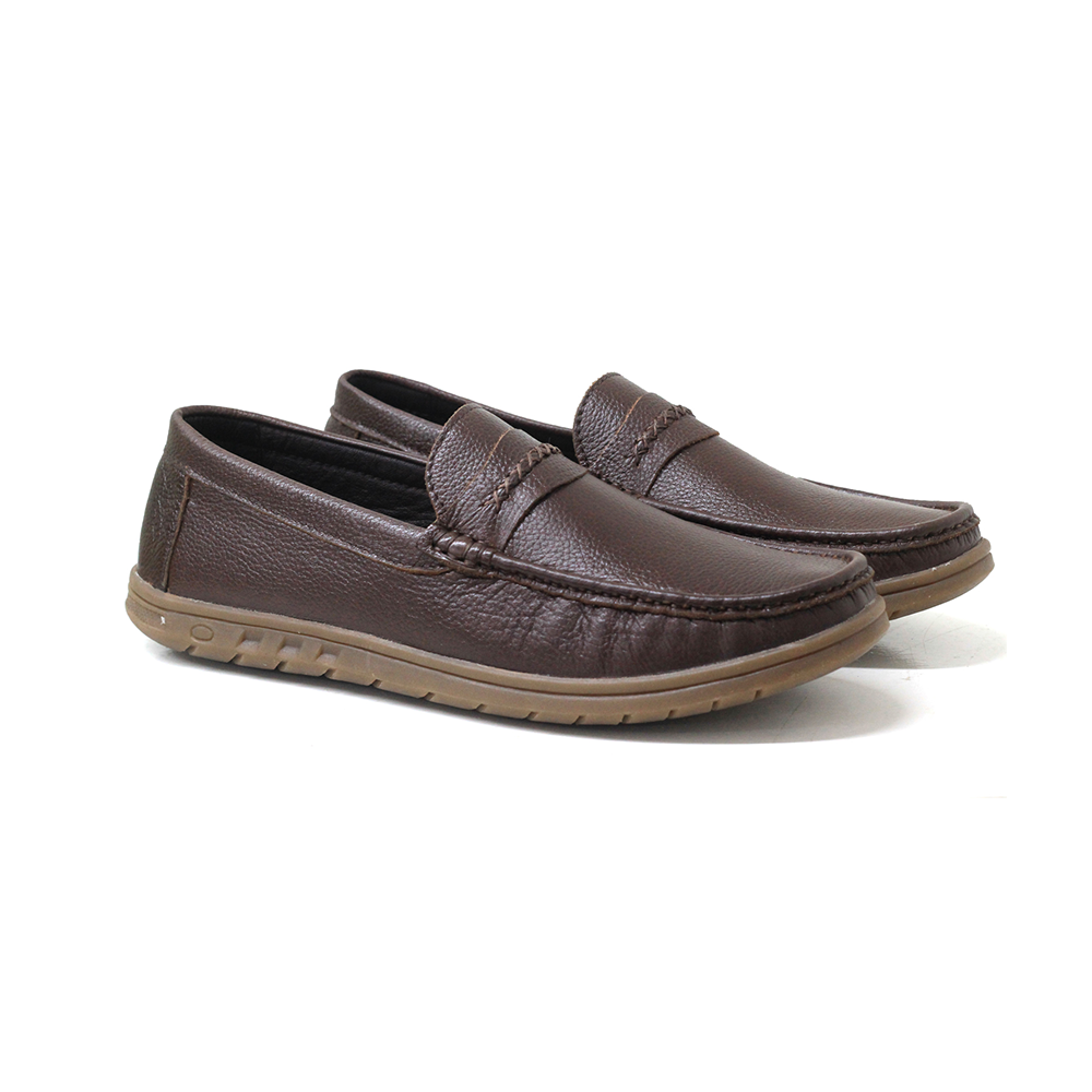 Leather Casual Shoe for Men - MC181CH - Coffee