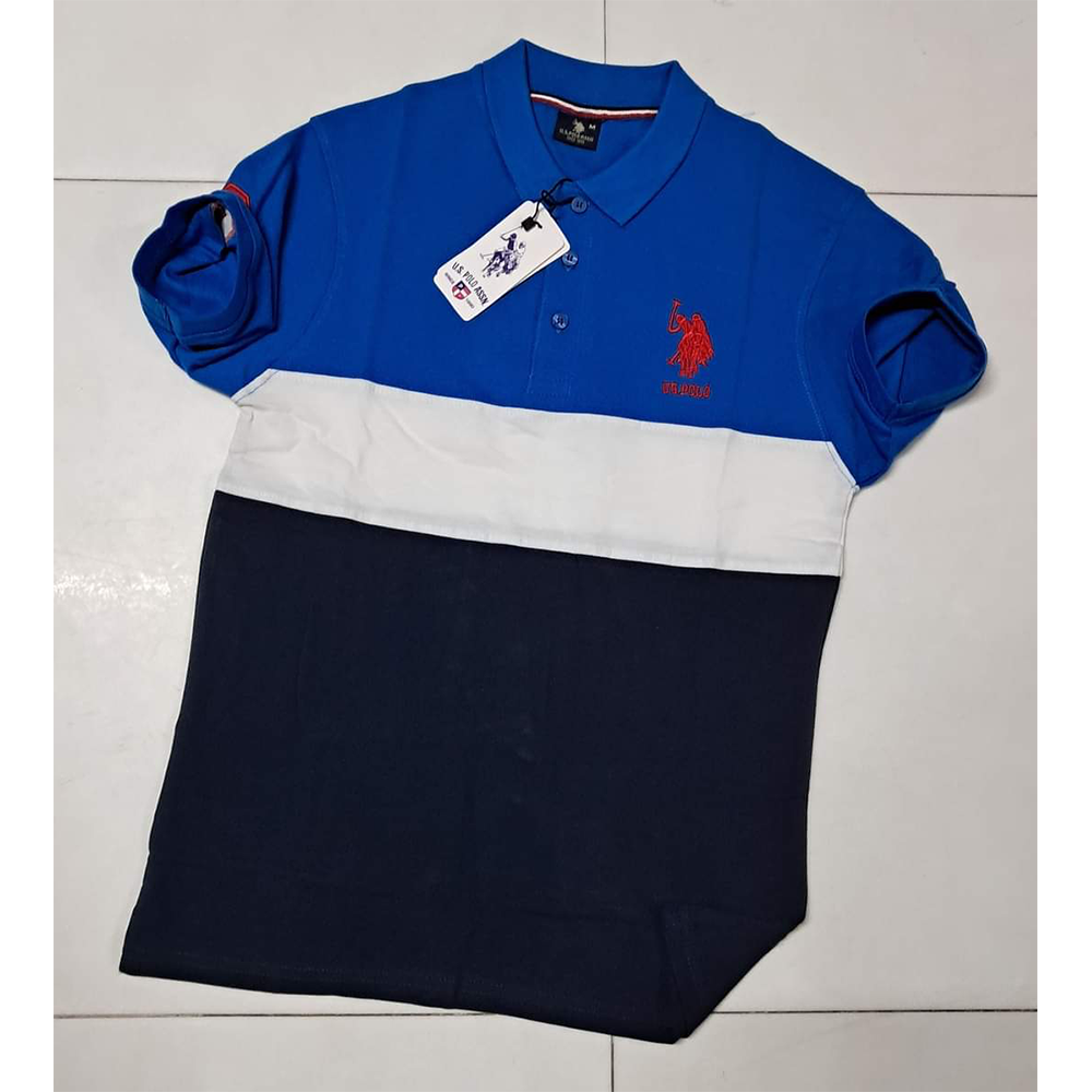 Cotton Half Sleeve Polo For Men - Multicolor - USPA0724001