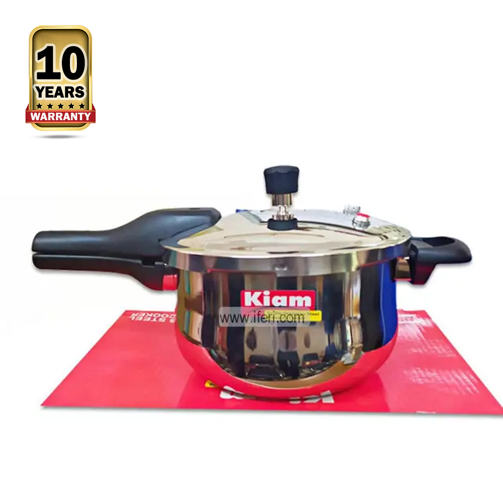 Kiam BCG3320 Stainless Steel Tri Ply Pressure Cooker - 4.5 Liter - Silver