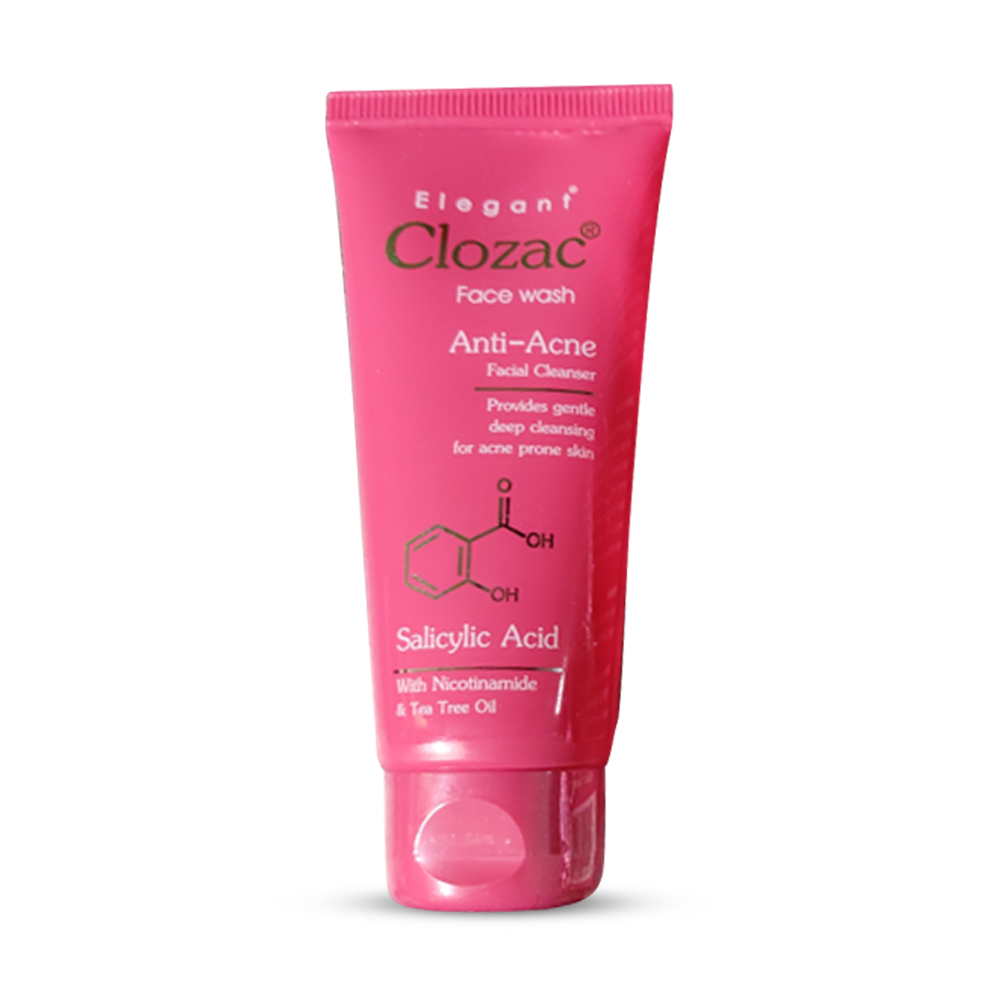 Clozac Anti Acne and Anti Bacterial Face Wash - 60ml