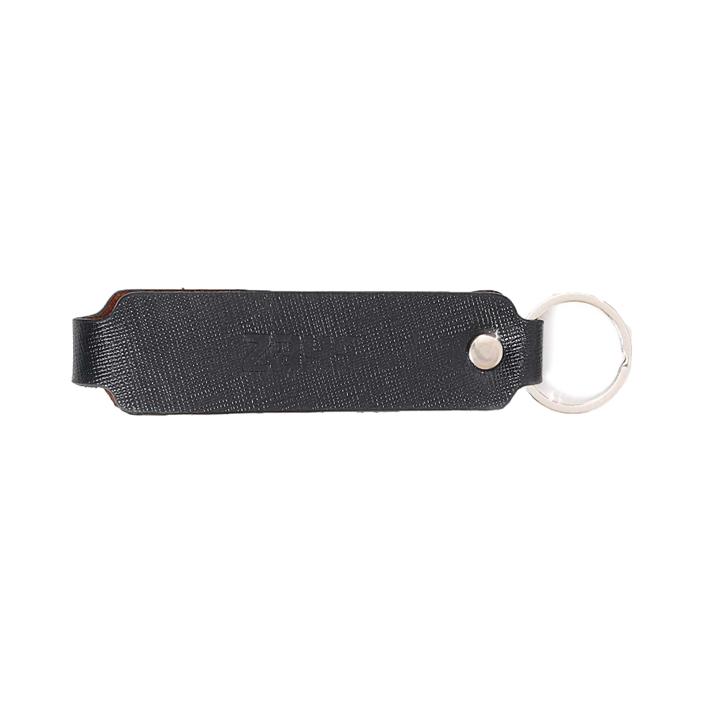 Zays Premium Leather Key Ring - Black - ZKR04