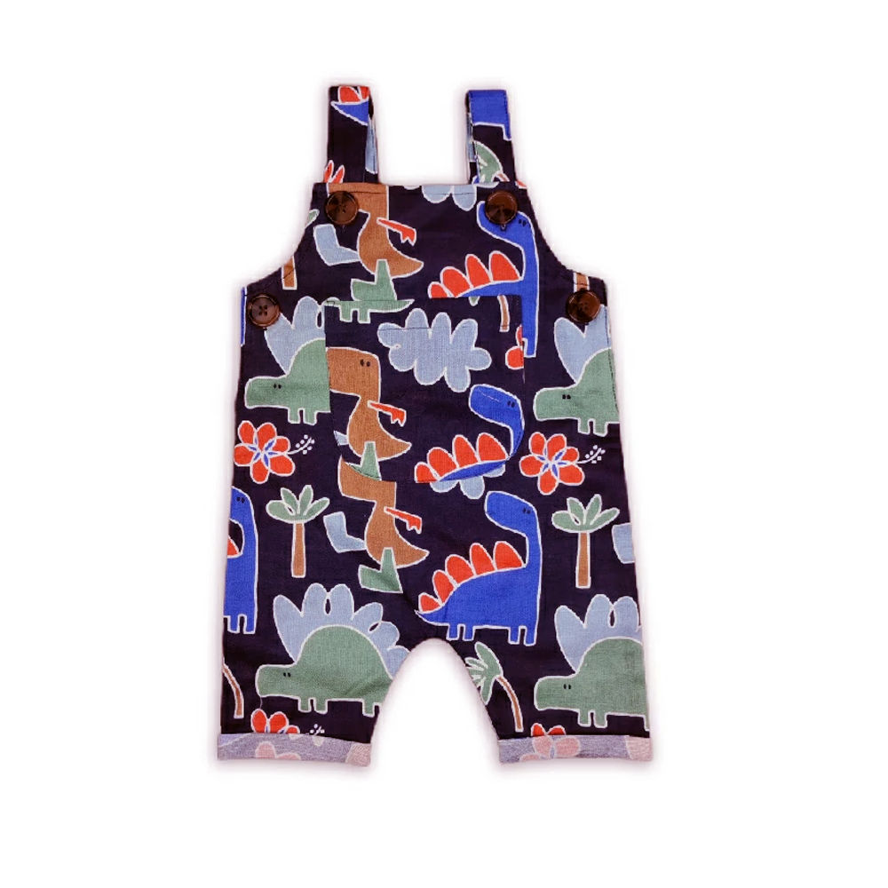 Cotton Dino Park Romper For Kids - Multicolor