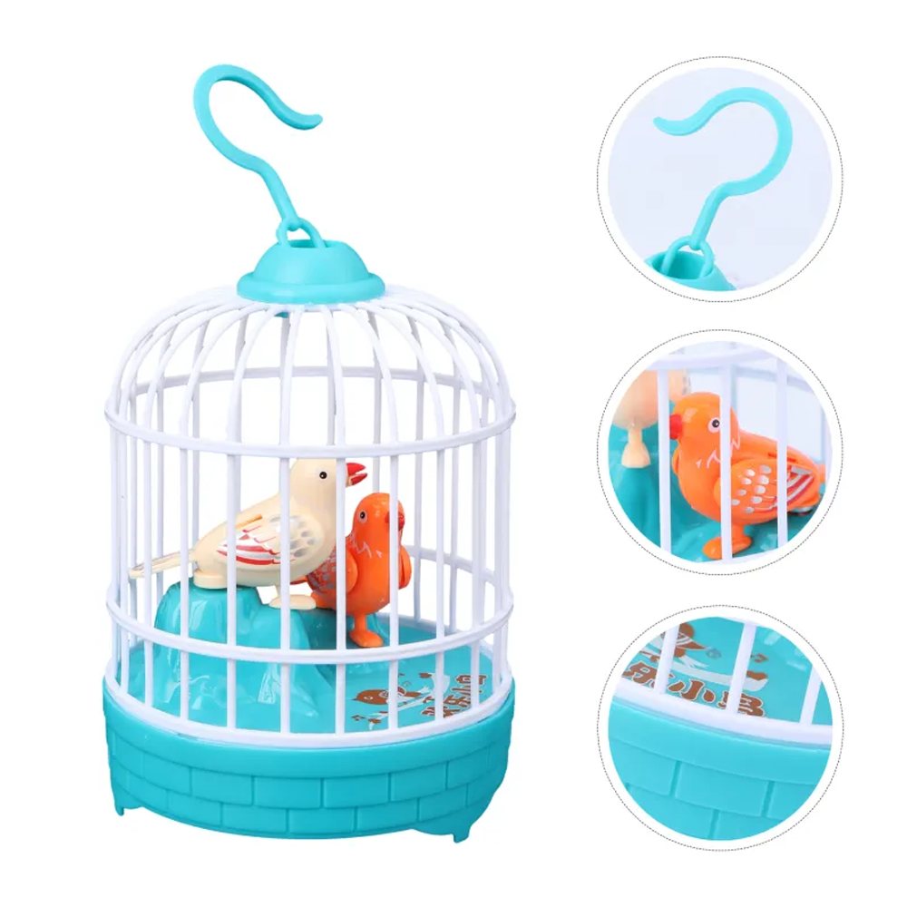 Electric Chirping Birds Birdcage Toys For Kids - Multicolor