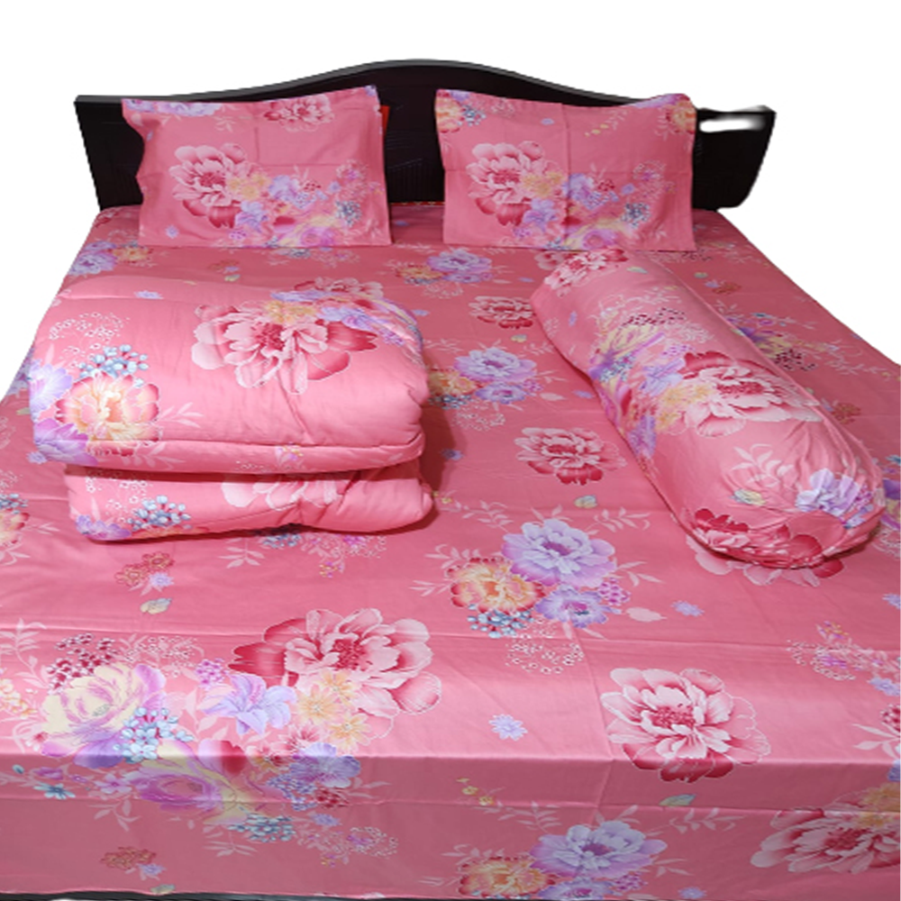 Twill Cotton King Size Comforter - Pink - CM-T18