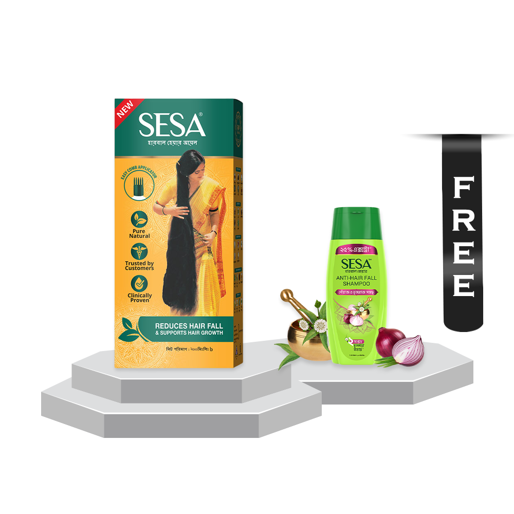 Buy SESA Herbal Hair Oil 200ml and Get Onion Herbal Shampoo 100ml Free