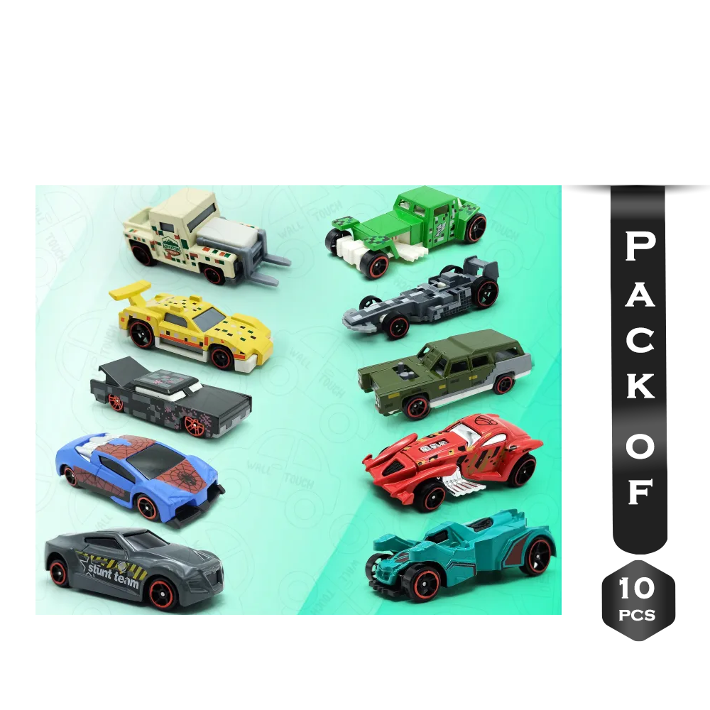 Pack Of 10Pcs Minecraft Hot Wheels Pull Back Metal Car For Kids - Multicolor