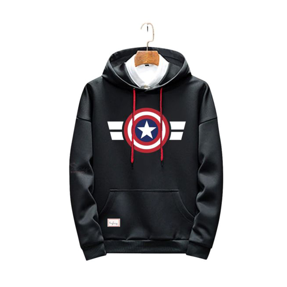 Cotton Hoodie For Men - Black