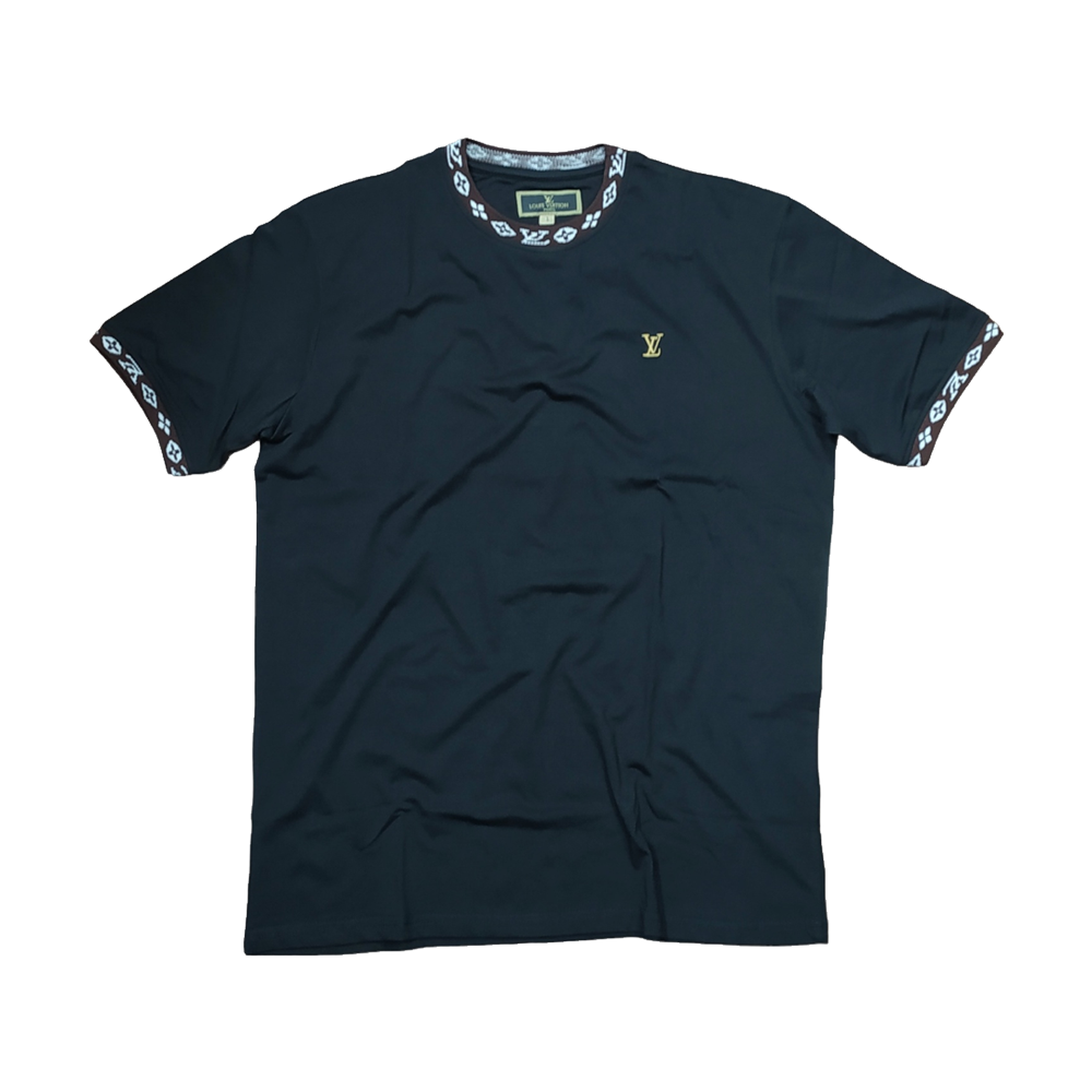 Louis Vuitton Jacquard Coller T Shirt For Men - LVJTS -GR