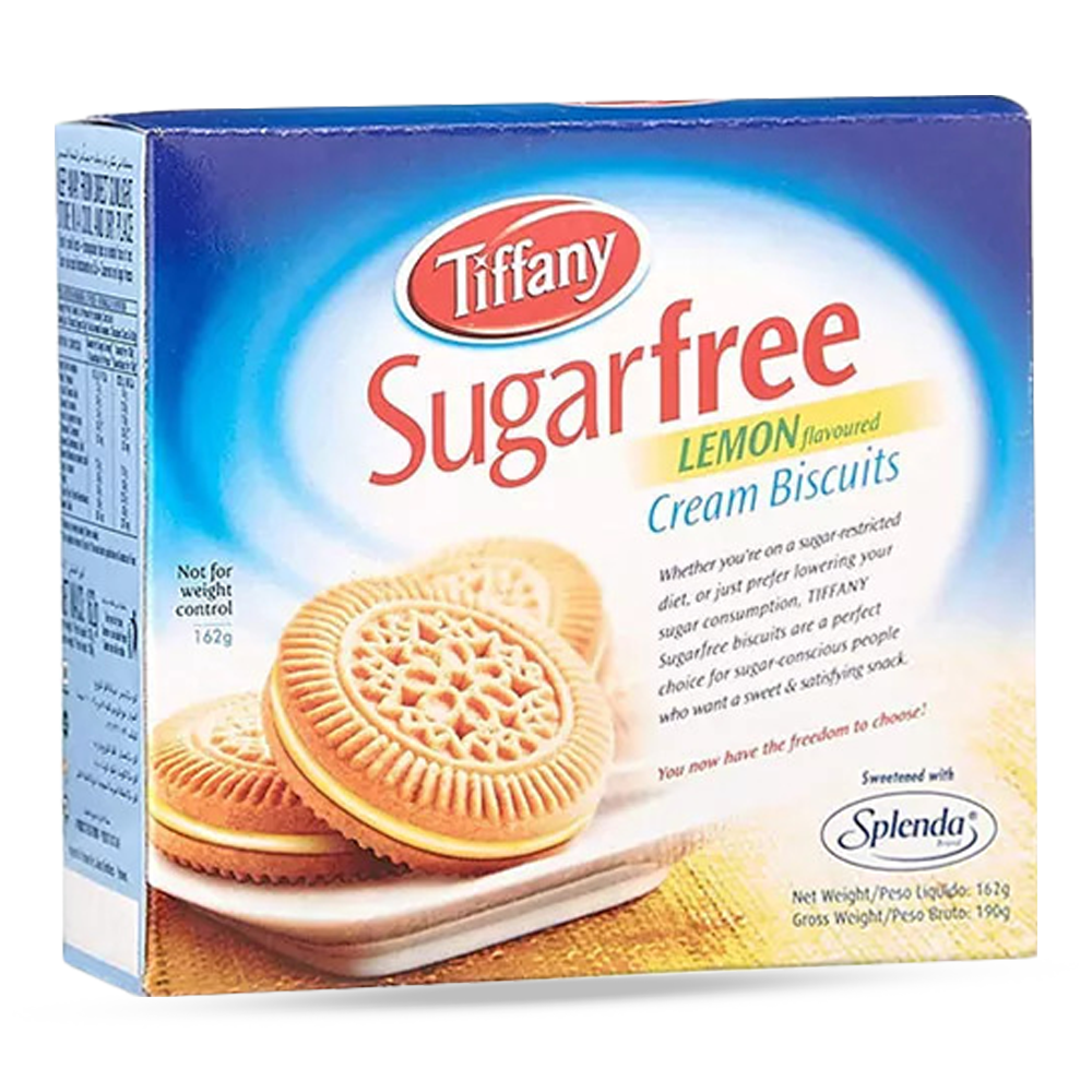 Tiffany Sugar Free Lemon Flavoured Cream Biscuits -162gm